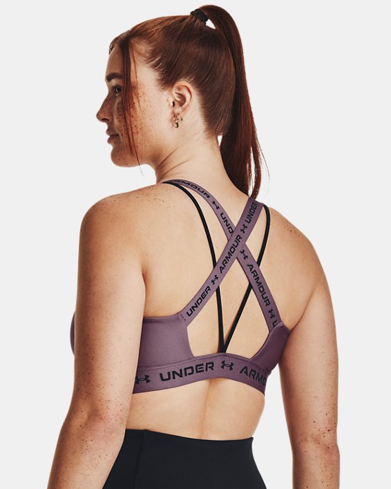 Women's UA Crossback Low Sports Bra in Purple image number 6